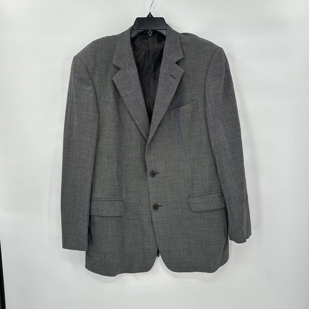 Brooks Brothers 346 Blazer Mens 41R Gray‎ Stretch Wool Sport Coat Jacket Lined